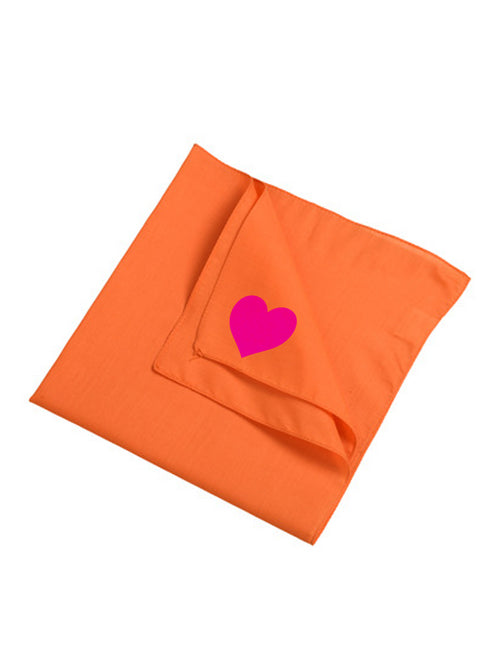 Scarf PBK Heart Neon Pink Velvet
